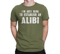 I'm Just Here to Establish an Alibi Funny Christmas T-Shirt Grafica unica #MC