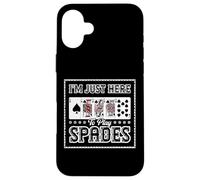 I'm Just Here To Play - Giocatore di carte Royal Flush Custodia per iPhone 16 Plus