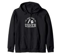 I'm Just Here To Usher Divertente Usher Apprezzamento Orgogliosi Ushers Felpa con Cappuccio