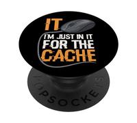 I'm Just In It For Cache Helpdesk IT Supporto Informatico PopSockets PopGrip Adesivo