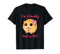 I'm Literally Just a Girl Cute Funny Hamster Big Eyes Meme Maglietta