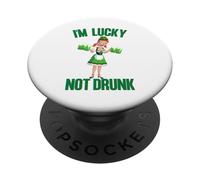 I'm Lucky Not Drunk Day Bere St Patricks Day Shenanigans PopSockets PopGrip Adesivo