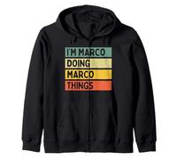 I'm Marco Doing Marco Things Divertente Citazione Personalizzata Felpa con Cappuccio