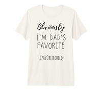 I'm My Dad's Favorite Funny Daughter-Son Child Gift Maglietta Premium
