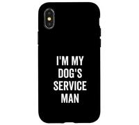 I'm My Dog's Service Man Funny Pet Amante Custodia per iPhone X/XS