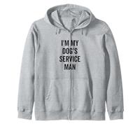 I'm My Dog's Service Man Funny Pet Amante Felpa con Cappuccio