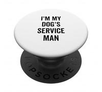 I'm My Dog's Service Man Funny Pet Amante PopSockets PopGrip Adesivo