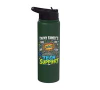 Im My Family Unpaid Tech Support Funny Technical Support Stainless Steel Insulated Water Bottle