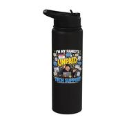 Im My Family Unpaid Tech Support Funny Technical Support Stainless Steel Insulated Water Bottle