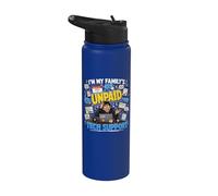 Im My Family Unpaid Tech Support Funny Technical Support Stainless Steel Insulated Water Bottle