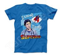 I'm No Superman Stampa Diretta T-Shirt Unisex Blu