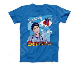 I'm No Superman Stampa Diretta T-Shirt Unisex Blu