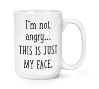 I'M Non Angry This Is Just My Viso 426ml Large Tazza Esplicito Sarcastica Funny