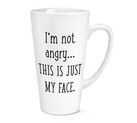 I'M Non Angry This Is Just My Viso 483ml Large Latte Tazza Esplicito Divertente