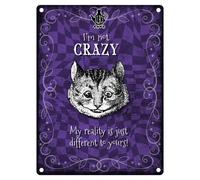 I'M Non Crazy. My Realtà Is Just Alice IN Meravigliosa Insegna Grande Metallo (