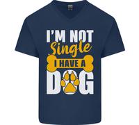 Im Non Singolo I Hanno Un Cane Divertente Uomo Scollo A V Cotone T-Shirt