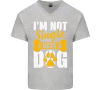 Im Non Singolo I Hanno Un Cane Divertente Uomo Scollo A V Cotone T-Shirt
