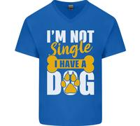 Im Non Singolo I Hanno Un Cane Divertente Uomo Scollo A V Cotone T-Shirt