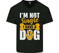 Im Non Singolo I Hanno Un Cane Divertente Uomo Scollo A V Cotone T-Shirt