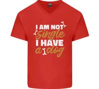 Im Non Singolo I Hanno Un Cane Divertente Uomo Scollo A V T-Shirt