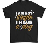 Im Non Singolo I Hanno Un Cane Divertente Uomo T-Shirt 100% IN Cotone