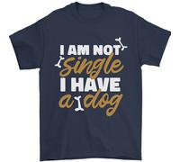 Im Non Singolo I Hanno Un Cane Divertente Uomo T-Shirt 100% IN Cotone