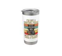 I'm Not A Control Freak Raccoon Fun Facing It Wrong Sarcastico Bicchiere termico in acciaio inox doppia parete