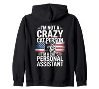 I'm Not A Crazy Cat Person I'm A Cat's Personal Assistant Felpa con Cappuccio