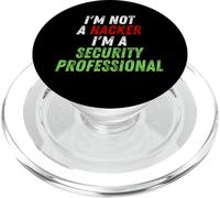 Im Not A Hacker Im A Security Professional OPSEC Cyber Humor PopSockets PopGrip per MagSafe
