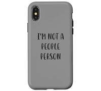 I'm not a people person Idea divertente White Lie Party Custodia per iPhone X/XS