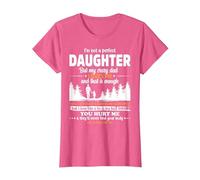 I'm Not a Perfect Daughter But My Crazy Dad Loves Me Maglietta, Donna, Rosa mélange, S