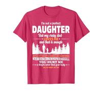 I'm Not a Perfect Daughter But My Crazy Dad Loves Me Maglietta, Uomo, Rosso mélange, L