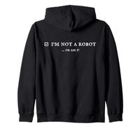 I'm Not a Robot. Prove Human by Captcha Funny Robotics AI Felpa con Cappuccio