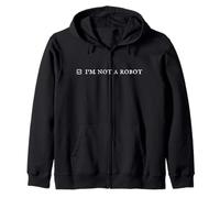 I'm Not a Robot. Prove Human by Captcha Funny Robotics AI Felpa con Cappuccio