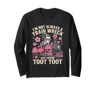 I'm Not Always A Train Wreck Just Kidding Funny Vintage Maglia a Manica