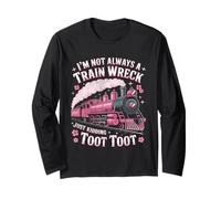 I'm Not Always A Train Wreck Just Kidding Funny Vintage Maglia a Manica