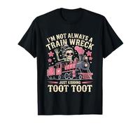 I'm Not Always A Train Wreck Just Kidding Funny Vintage Maglietta