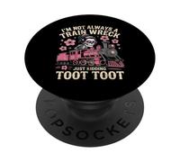 I'm Not Always A Train Wreck Just Kidding Funny Vintage PopSockets PopGrip Adesivo