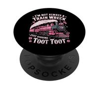 I'm Not Always A Train Wreck Just Kidding Funny Vintage PopSockets PopGrip Adesivo