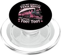 I'm Not Always A Train Wreck Just Kidding Funny Vintage PopSockets PopGrip per MagSafe