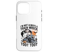 I'm Not Always A Train Wreck Just Kidding Halloween Skeleton Custodia per iPhone 16 Pro Max