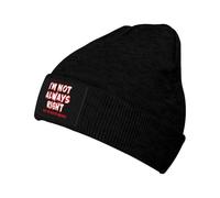 I'm Not Always Right But I'm Never Wrong Berretti in Maglia Unisex Berretto in Maglia Traspirante Cappelli per Sci Ciclismo Snowboard