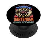 I'm Not An Alcoholic Just A Bartender Funny Bartending PopSockets PopGrip Adesivo