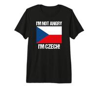 I'm Not Angry Repubblica Ceca Bandiera Ceca-Americana Maglietta Premium