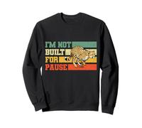 Im Not Built for Pause Cheetah Retro velocità Alta Felpa