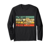 Im Not Built for Pause Cheetah Retro velocità Alta Maglia a Manica