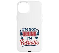 I'm Not Drunk I'm Patriotic Funny 4 luglio USA Party Time Custodia per iPhone 15 Plus