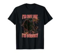 I'm Not Fat I'm Chonky Funny Cat Meme Maglietta