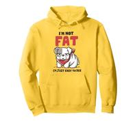 I'm not fat I'm just easy to see umorismo citazione divertente cane grasso Felpa con Cappuccio