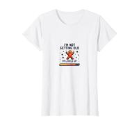 I'm Not Getting Old I'm Levels Up - Compleanno del Giocatore Maglietta, Donna, Bianco, XXL